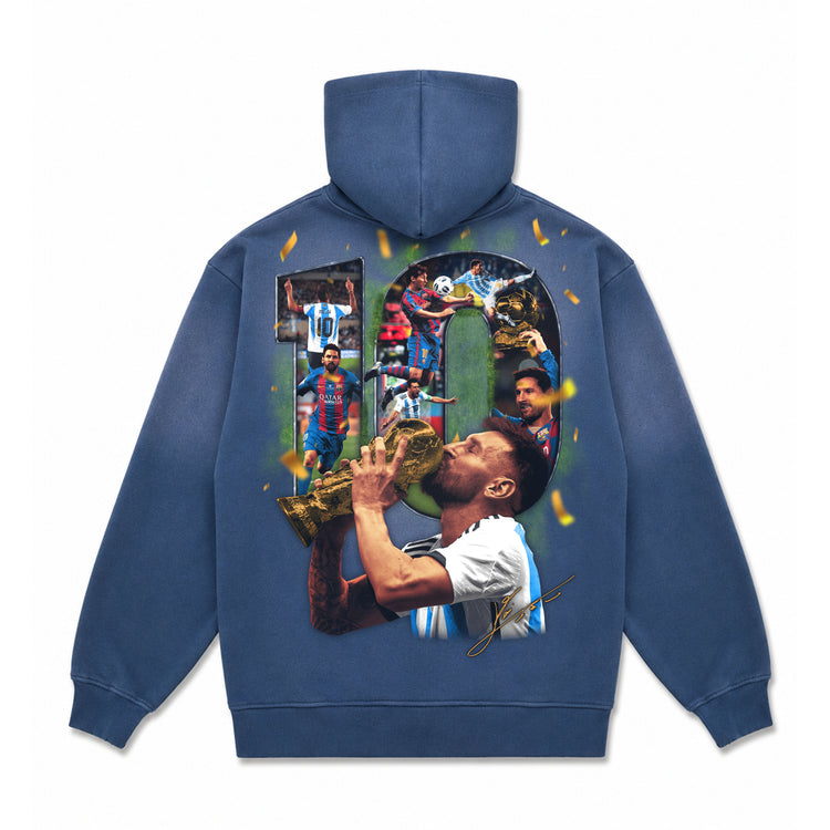 (SMS Exclusive) Lionel Messi Distress Potassium Spray Hoodie