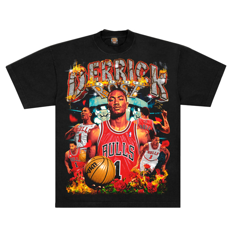 Derrick Rose T-Shirt (black) - A.M. VINTAGE