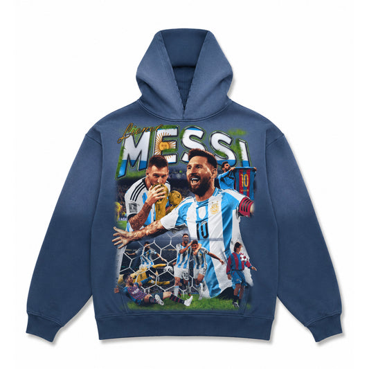 (SMS Exclusive) Lionel Messi Distress Potassium Spray Hoodie