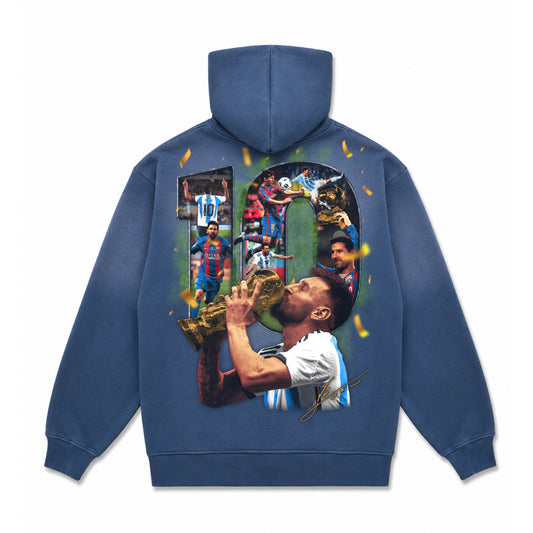 (SMS Exclusive) Lionel Messi Distress Potassium Spray Hoodie