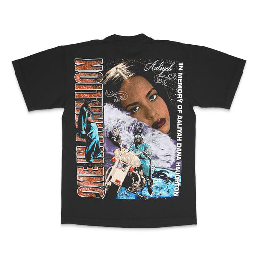 2001 Aaliyah Tribute T-Shirt (vintage black)