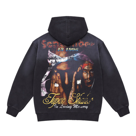 (SMS Exclusive) 2PAC Distress Potassium Spray Hoodie