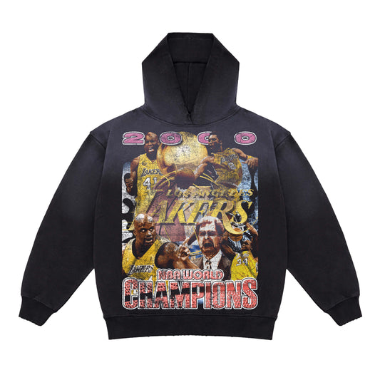 2000 Lakers Champs spray hoodie